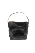 Black Hobo Cedar Handle Handbag