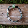 Black Mushroom Mismatched Bead Bracelet