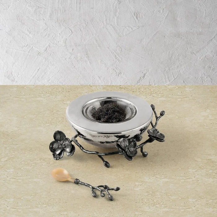 Michael Aram Black Orchid Caviar Dish w/ Spoon