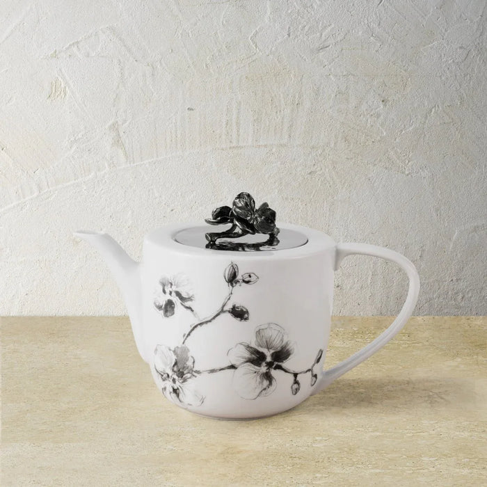 Michael Aram Black Orchid Porcelain Teapot