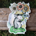 Bloom Lover Opossum Vinyl Sticker