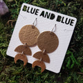 Brass Moon Phase Earrings