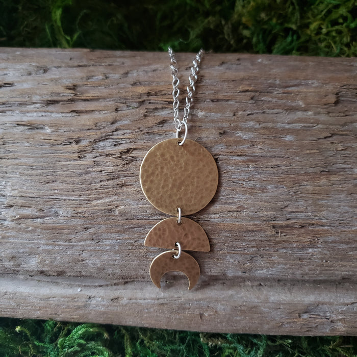 Brass Moon Phase Pendant