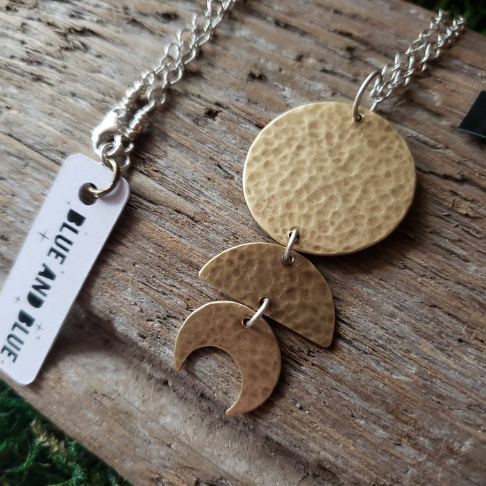 Brass Moon Phase Pendant