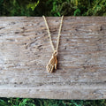 Brass Palmistry Hand Pendant