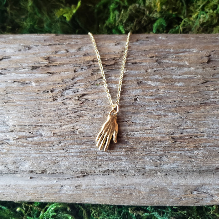 Brass Palmistry Hand Pendant