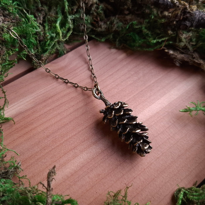 Brass Pinecone Pendant