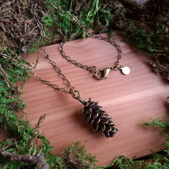 Brass Pinecone Pendant