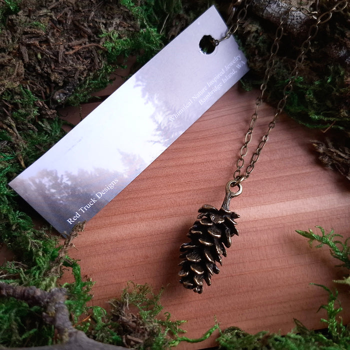 Brass Pinecone Pendant