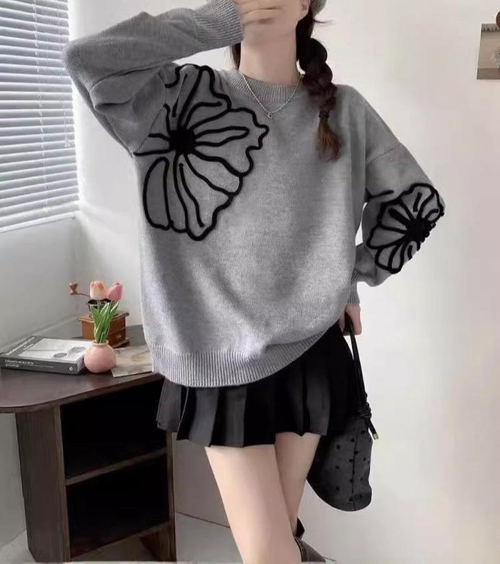 Brit & Boho™ | Amelia 3D Detailing Sweater - Brit & Boho | Fashion & Boutique