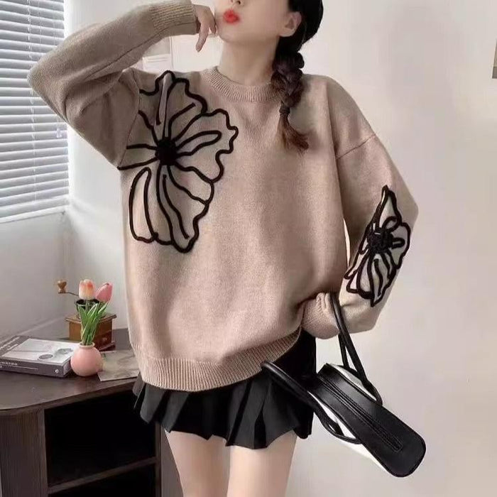Brit & Boho™ | Amelia 3D Detailing Sweater - Brit & Boho | Fashion & Boutique