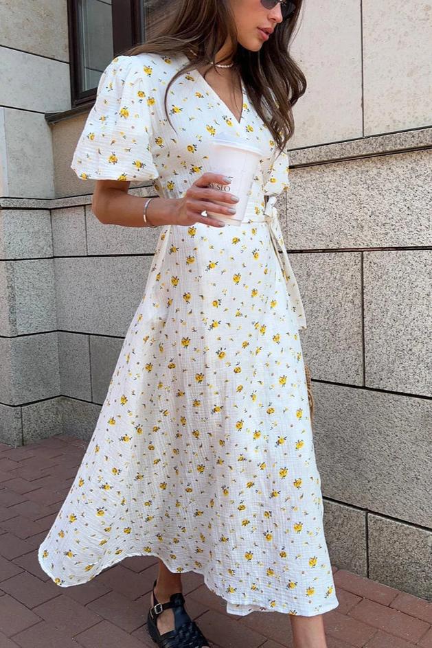 Brit & Boho™️ Aria I Cotton Floral Midi Dress Brit & Boho | Fashion & Boutique