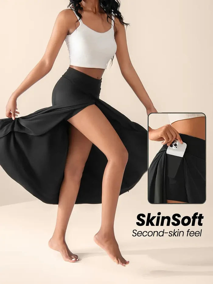 Brit & Boho™ I June High-Waisted Split Skort with Pockets Brit & Boho | Fashion & Boutique