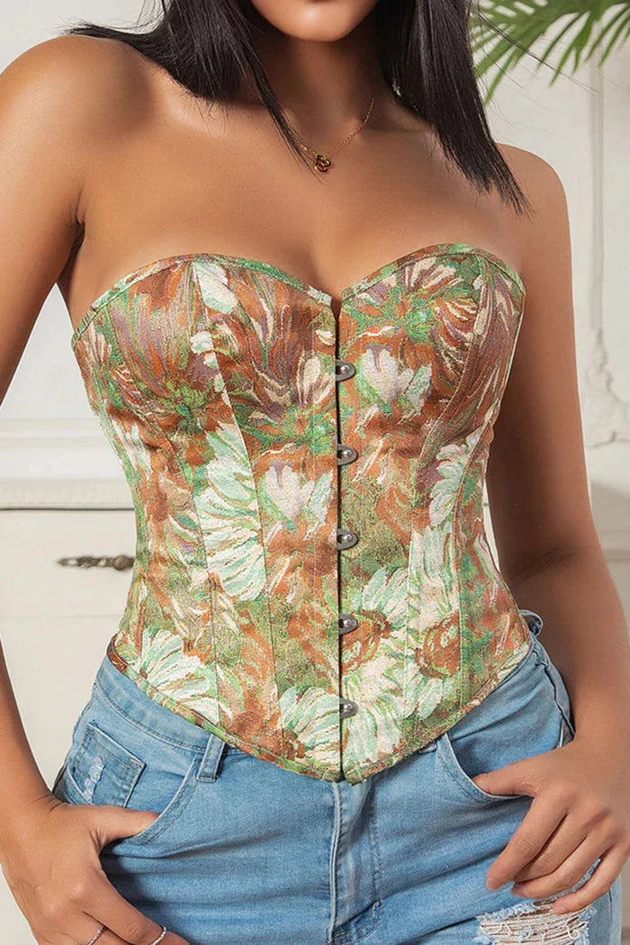 Brit & Boho™ I Kenshin Floral Strapless Tube Top Brit & Boho | Fashion & Boutique