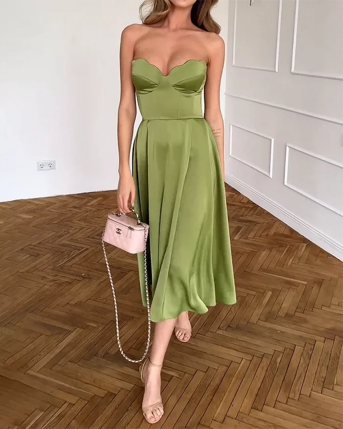 Brit & Boho™ I Linda Strapless Elegant Dress Brit & Boho | Fashion & Boutique