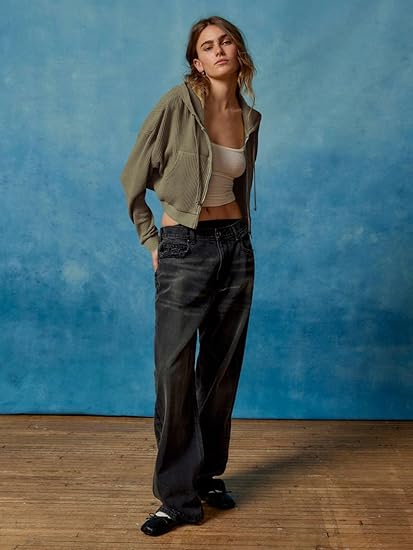 Brit & Boho™ I Pauline Crop Zipper Hoodie Brit & Boho | Fashion & Boutique