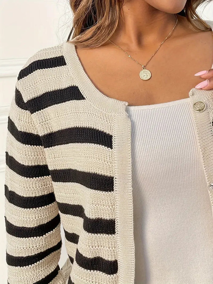 Brit & Boho™ I Sunshine Striped Cardigan with Long Sleeves Brit & Boho | Fashion & Boutique