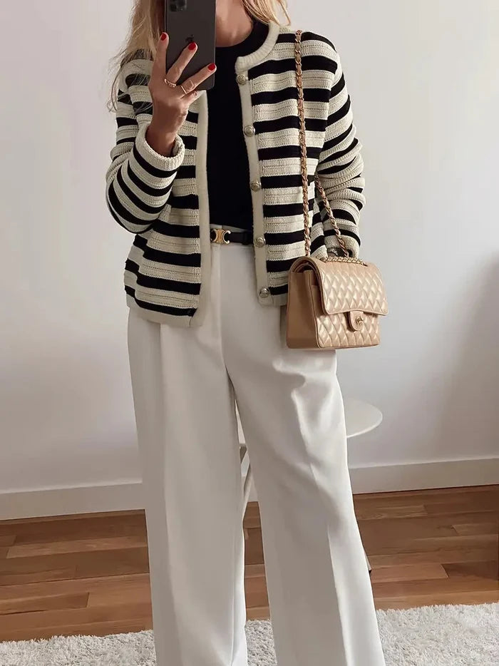 Brit & Boho™ I Sunshine Striped Cardigan with Long Sleeves Brit & Boho | Fashion & Boutique