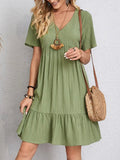 Brit & Boho™️ | Isabella | Flowing V-Neck Dress ik