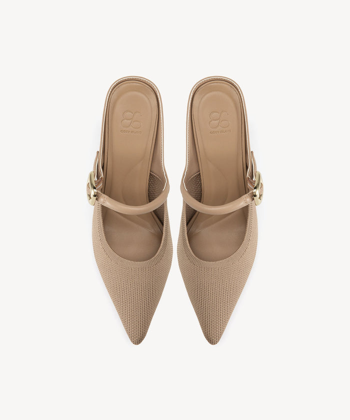 Brittanny Pointed Toe Heeled Mule