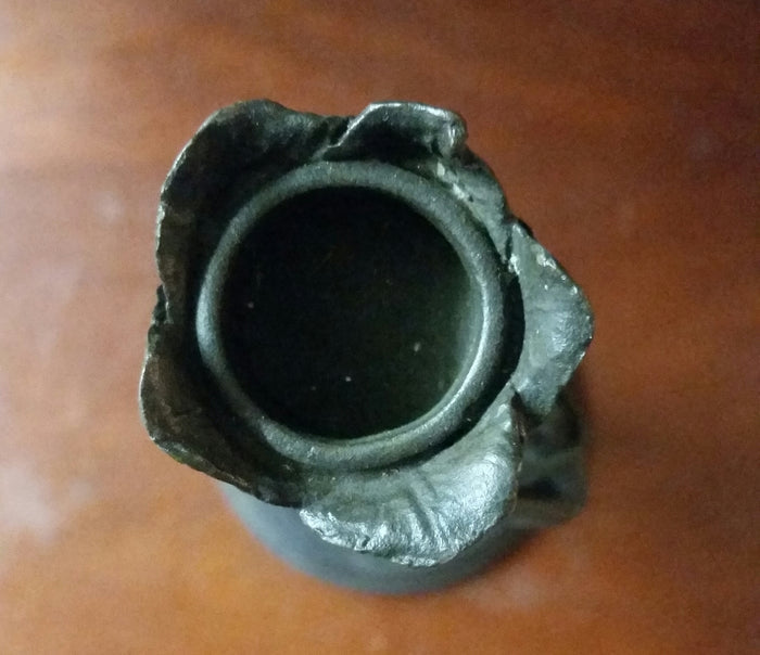 Bronze Candle Holder - Lady Holding Rose-Jantiques LLC.