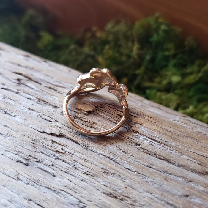 Bronze Chanterelle Mushroom Ring