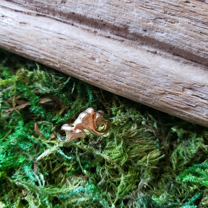 Bronze Chanterelle Mushroom Ring