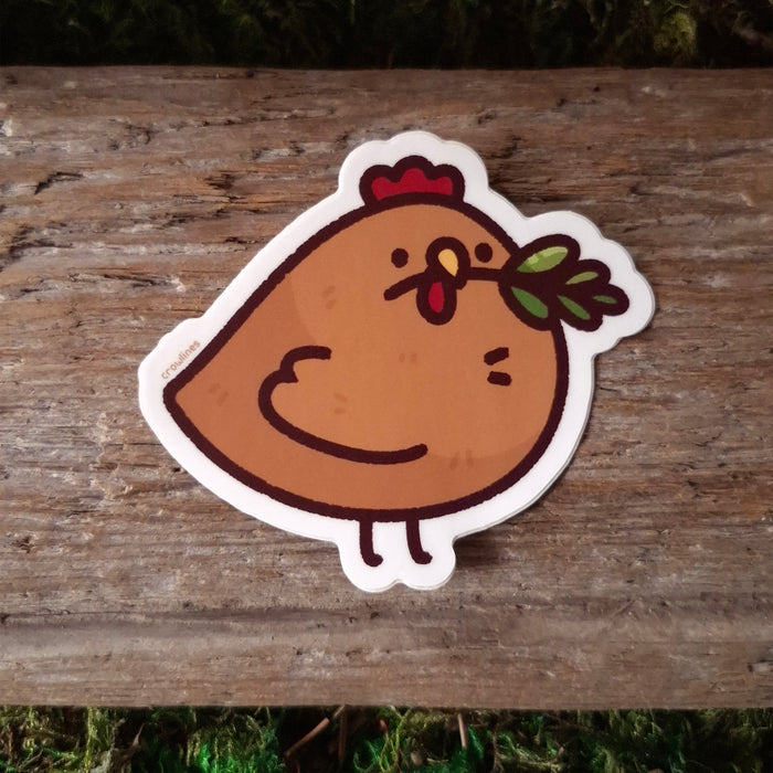 Brown Chicken Sticker