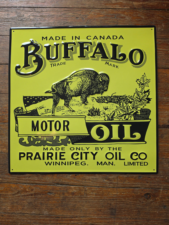 Buffalo Motor Oil metal sign