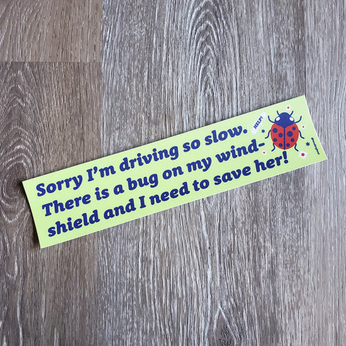 "Bug On My Windshield" Bumper Sticker