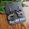 Bull Snake Wooden Earrings