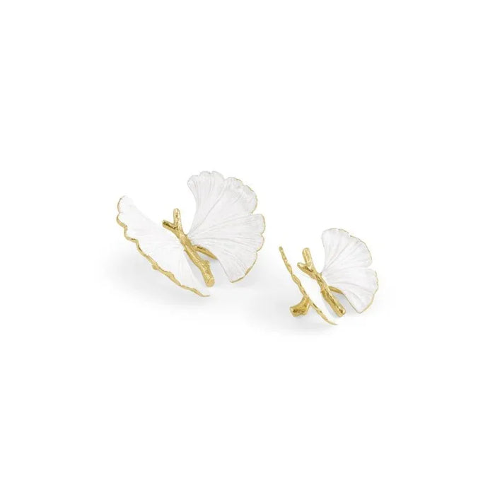 Michael Aram Butterfly Ginkgo Gold Decorative Objects Set of 2