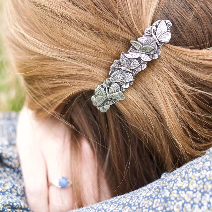 Butterfly Pewter Hair Barrette