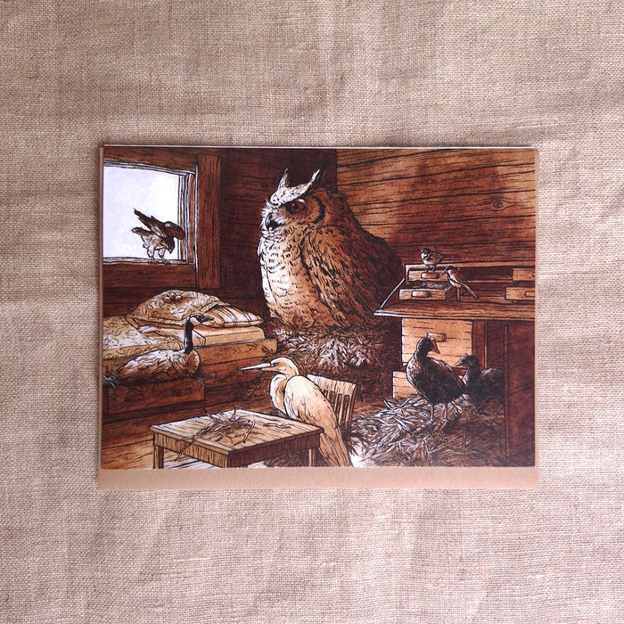 Cabin Roost Greeting Card