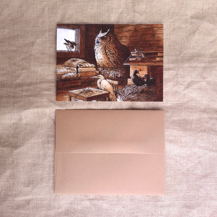 Cabin Roost Greeting Card