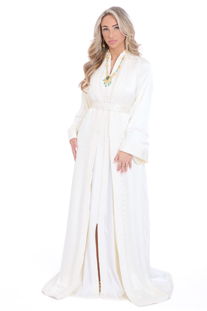 Caftan Mervat Ivory