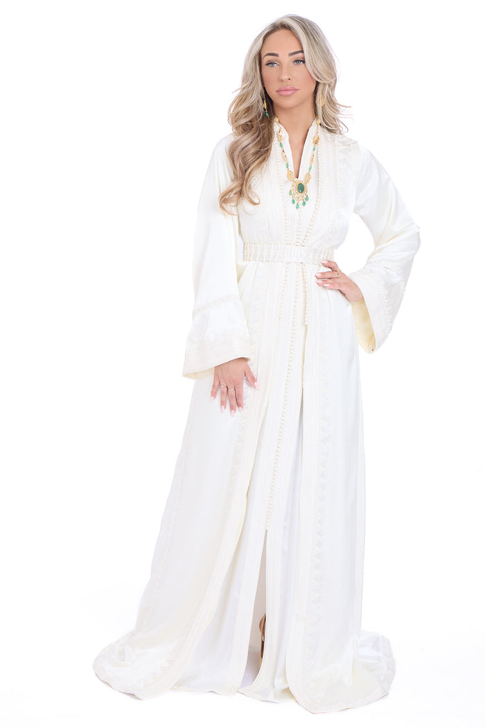 Caftan Mervat Ivory