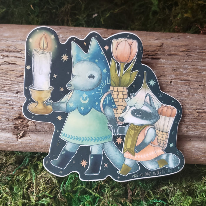 Candlelit Friends Vinyl Sticker