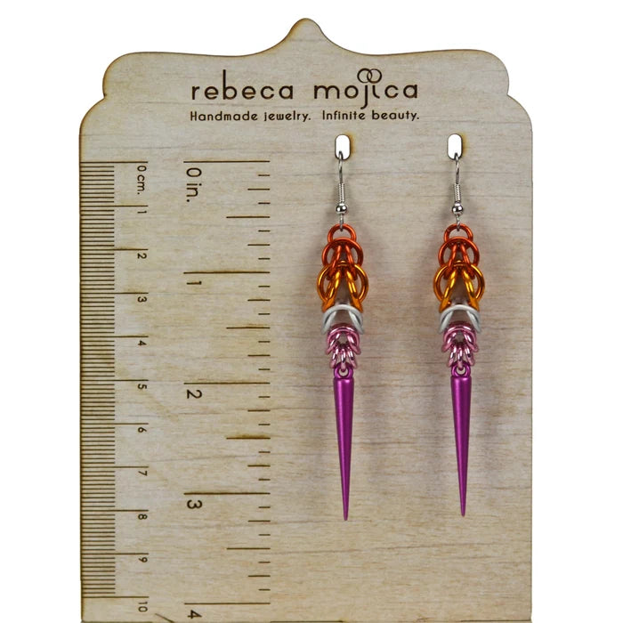 Chainmail Lesbian Spike Earrings