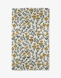 Floral patterned towel on a white background