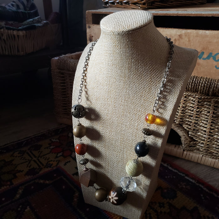 Chunky Mismatched Bead Necklace