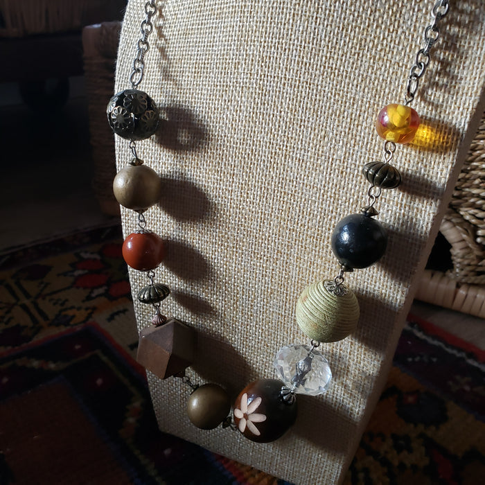 Chunky Mismatched Bead Necklace