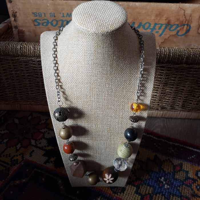 Chunky Mismatched Bead Necklace