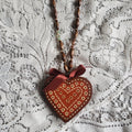 Chunky Wooden Heart Necklace