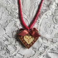 Chunky Wooden Heart Necklace
