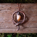 Citrine Dragon Medallion Necklace