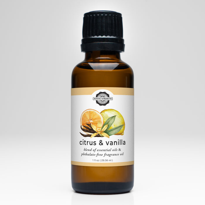 Rustic Strength - EO/FO Blend | 1oz Amber Glass Vial | Citrus & Vanilla