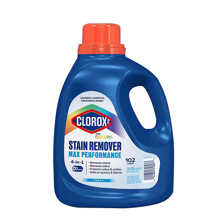 Clorox 2 for Colors Max Performance Stain Remover, 102 Loads, 112.75 fl. oz.