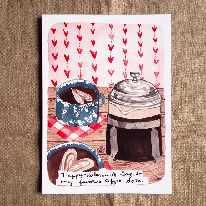 Coffee Date Valentine's Day Greeting Card