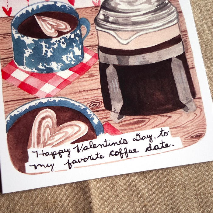 Coffee Date Valentine's Day Greeting Card